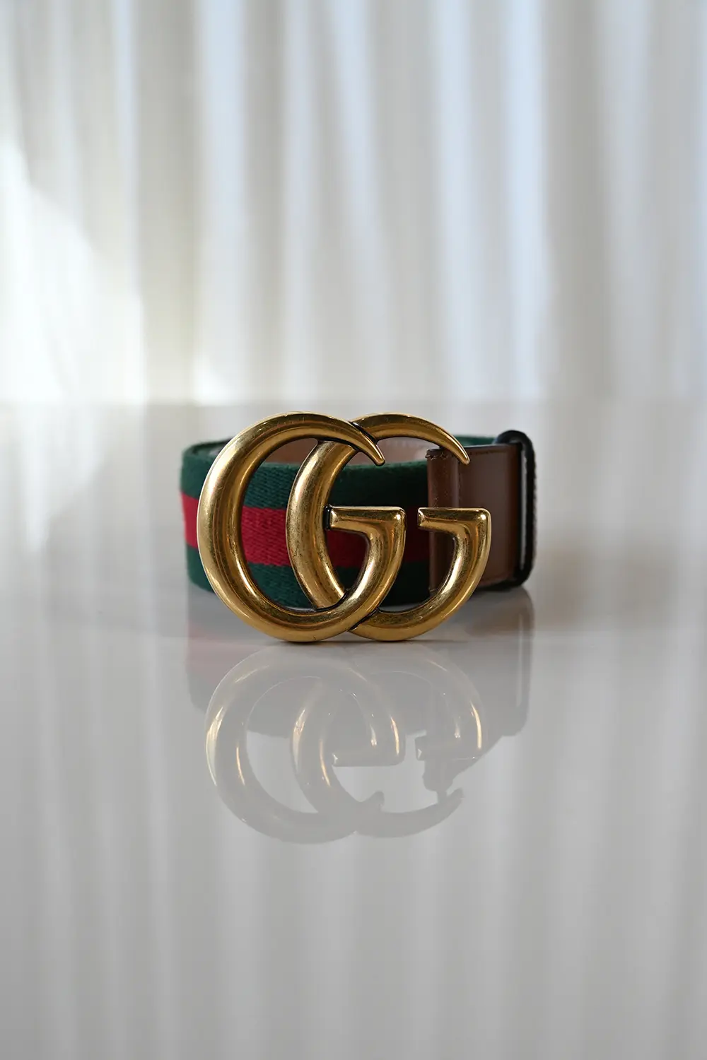 Gucci GG Marmont jumbo belt | brown